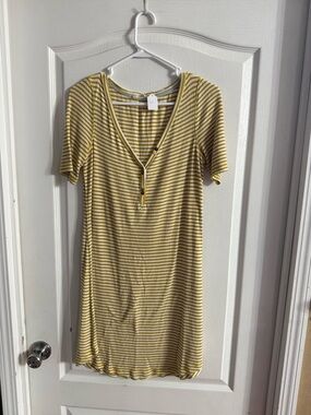 Pure + Good By Anthropologie Striped Henley Dress Sz S. AP-202